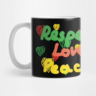 Juneteenth 2023 Respect Love Peace Freedom Colors Green Mug